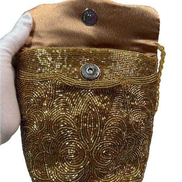 Vintage Gold Beaded Evening Handbag - Picture 7 of 13